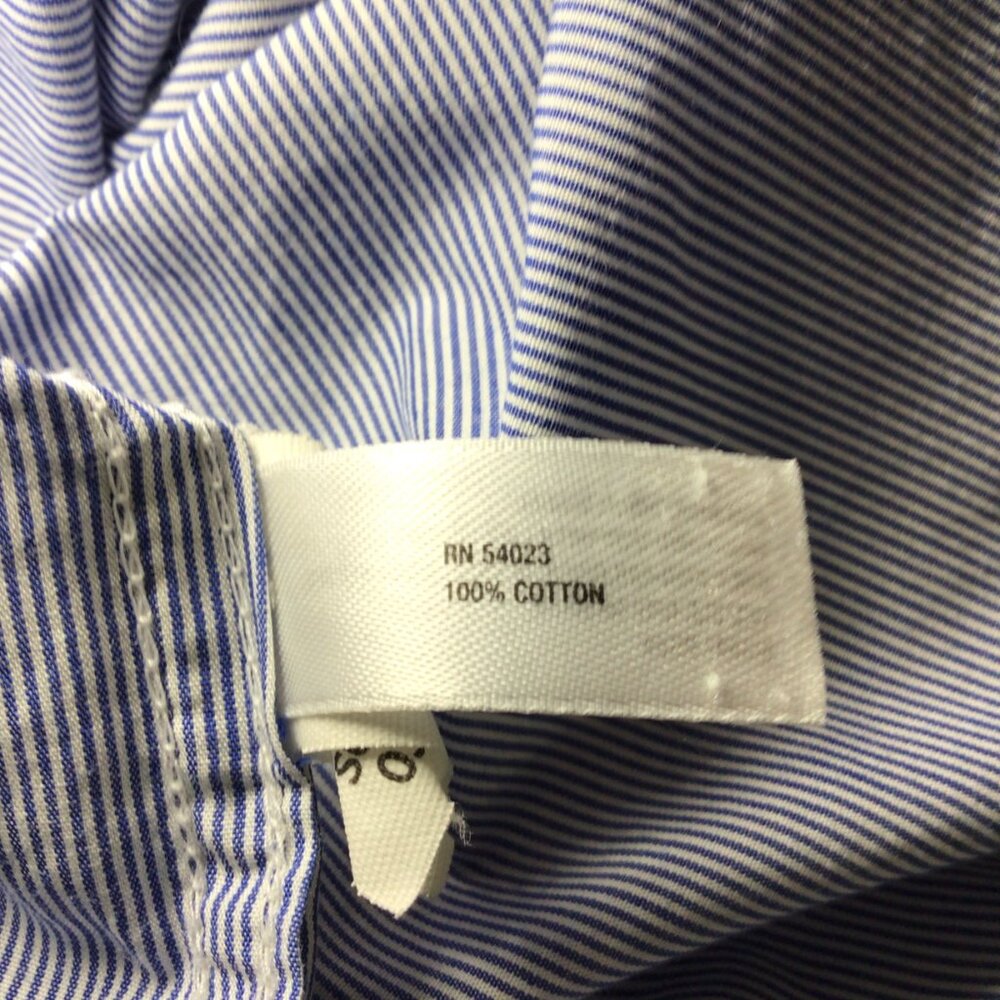 Gap Shirt Women’s S Small Blue White Boyfriend Fit Pinstriped Button Down Stripe - Picture 8 of 9